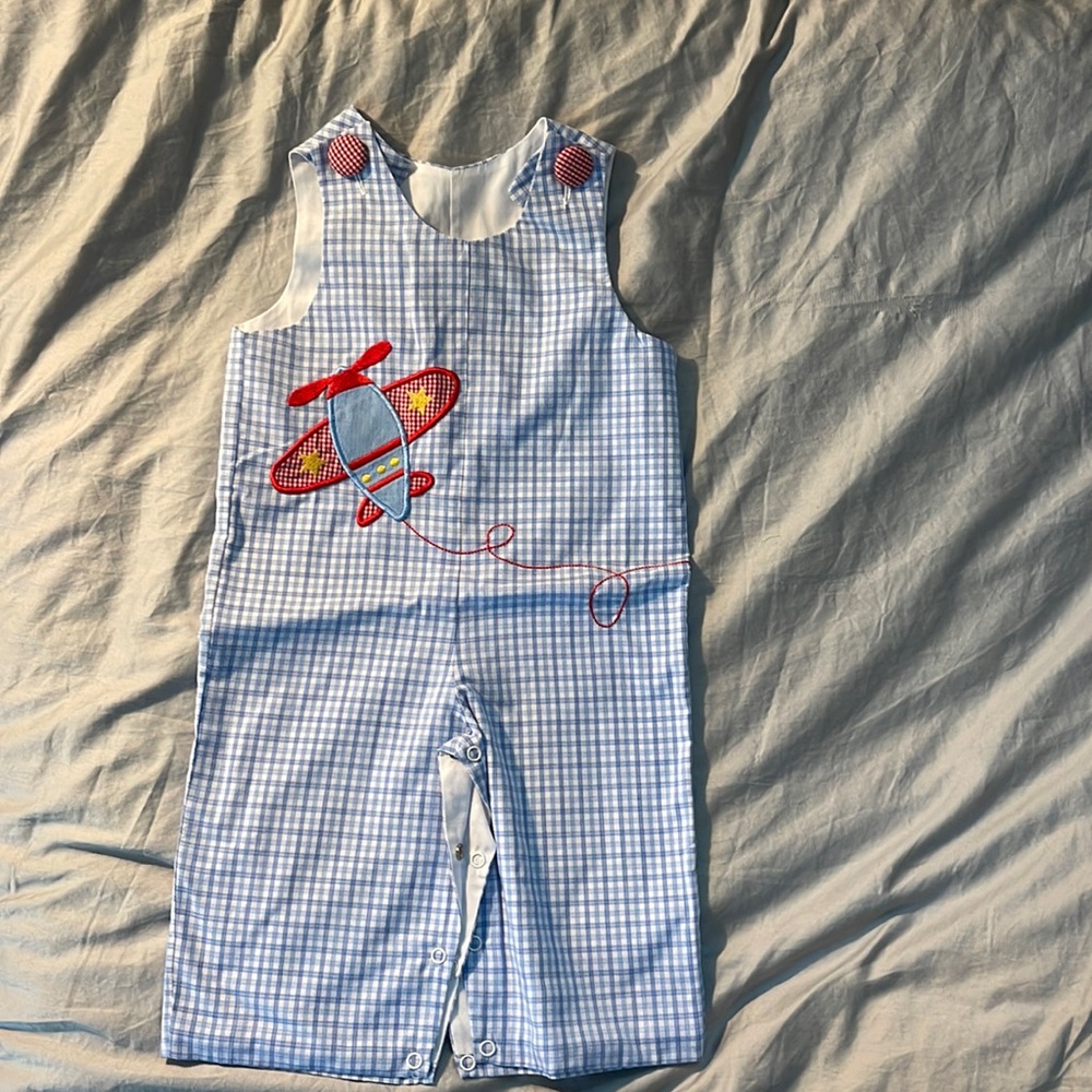 Toy Plane Appliqué Jon Jon Size 3 mo.